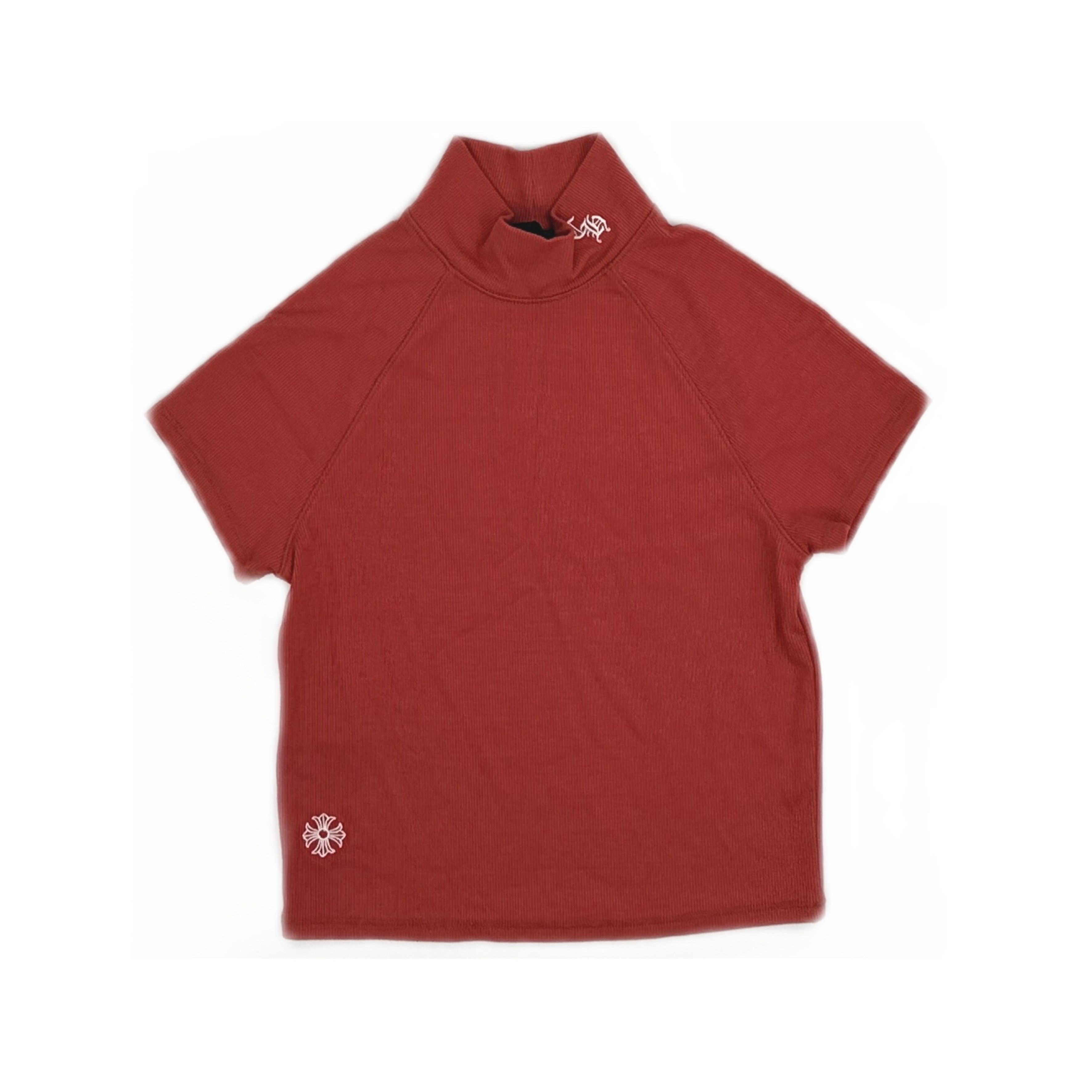 Chrome Hearts Chrome Hearts Red Embroidered Mock Neck T-Shirt XS Size US XS / EU 42 / 0 - 1 Thumbnail