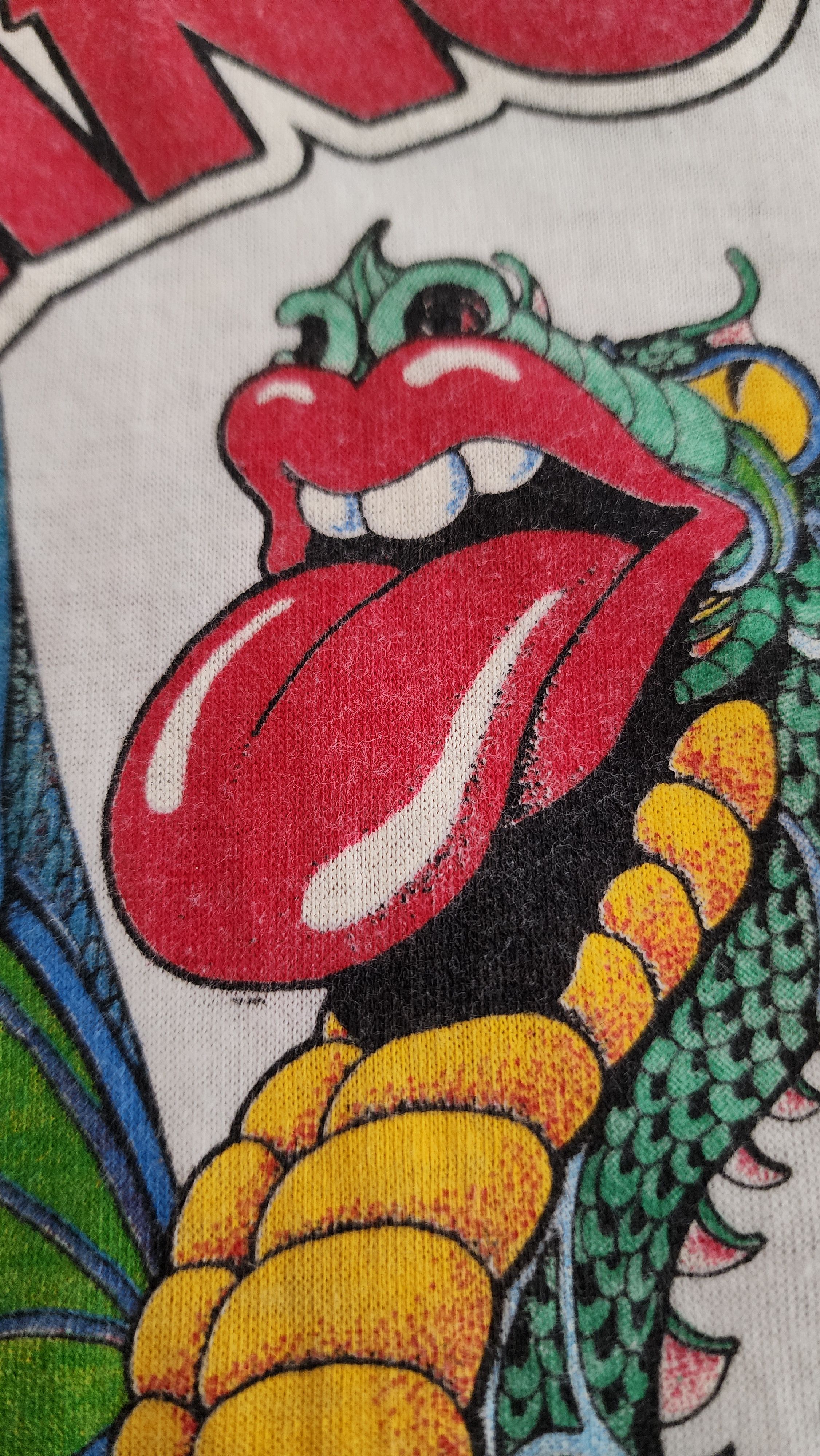 Band Tees VINTAGE ROLLING STONES 1980 TOUR RAGLAN TSHIRT Size US L / EU 52-54 / 3 - 4 Thumbnail