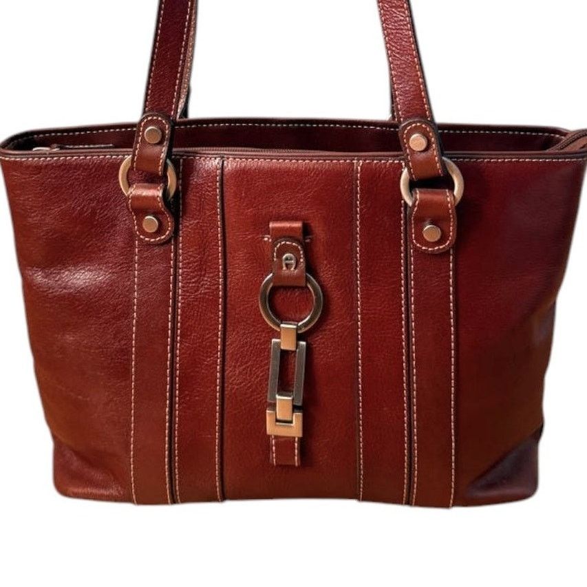 Etienne Aigner Etienne Aigner Vintage Brown Leather Bag Size ONE SIZE - 3 Thumbnail