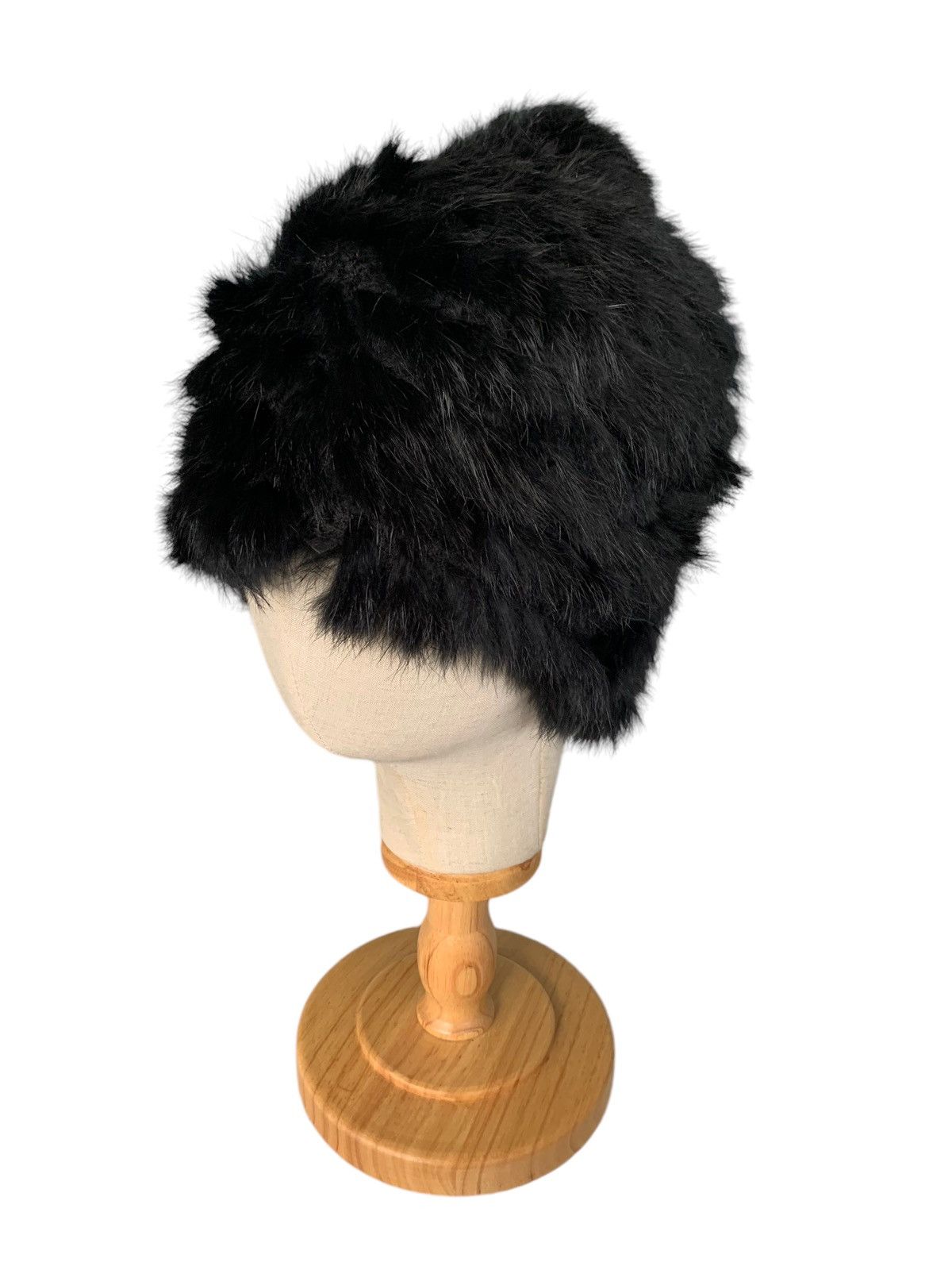 If Six Was Nine × Tornado Mart Punk Bondage Style Fur knitted Beanie Hats Size ONE SIZE - 5 Thumbnail