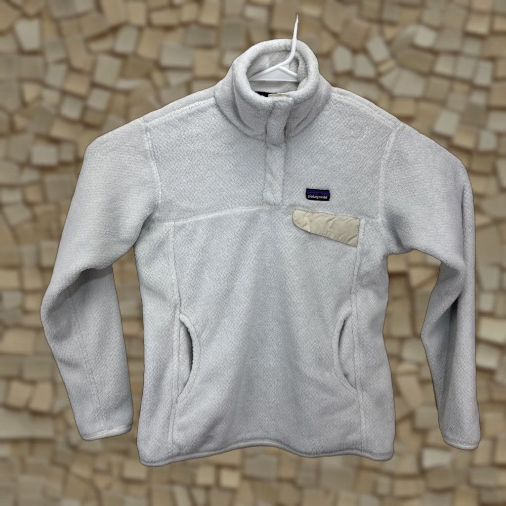Patagonia Patagonia Re-Tool Snap T PULLOVER Jacket Womens Medium Fleece Ivory Pockets Size M / US 6-8 / IT 42-44 - 1 Thumbnail