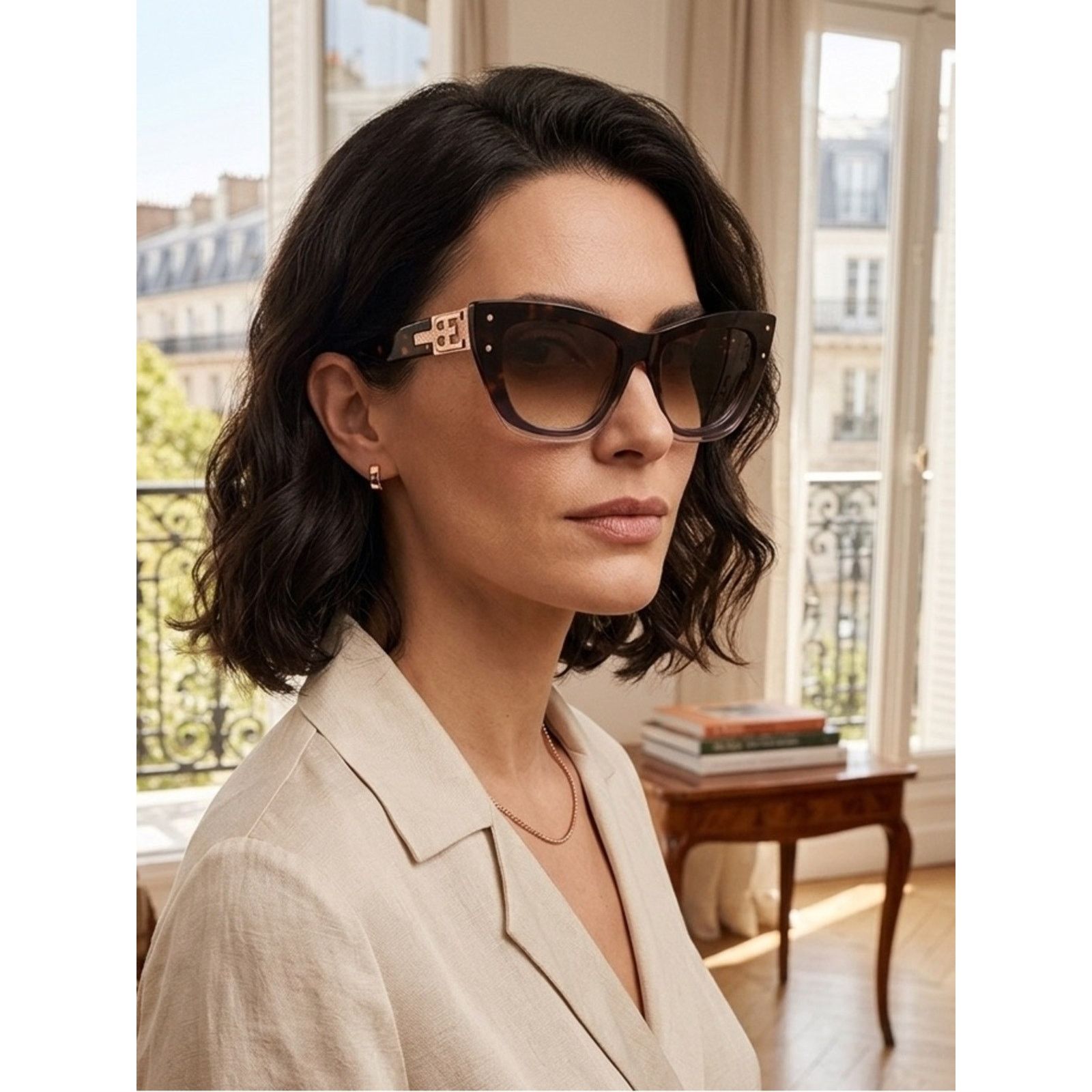 Bugatti New BUGATTI 48L HAV Designer Brown Gradient Cat-Eye Size ONE SIZE - 2 Thumbnail