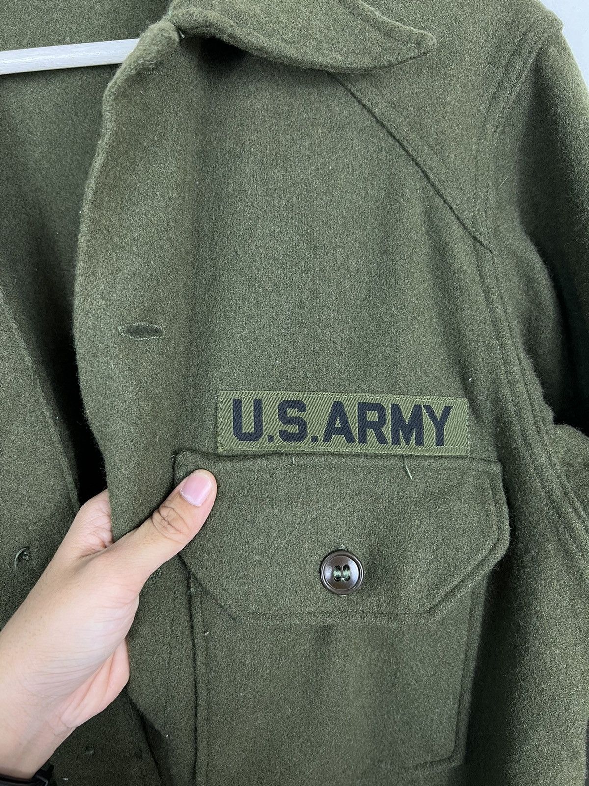 Vintage 🔥 TRUE VINTAGE US ARMY MILITARY WOOL SHIRTS JACKET Size US M / EU 48-50 / 2 - 13 Thumbnail