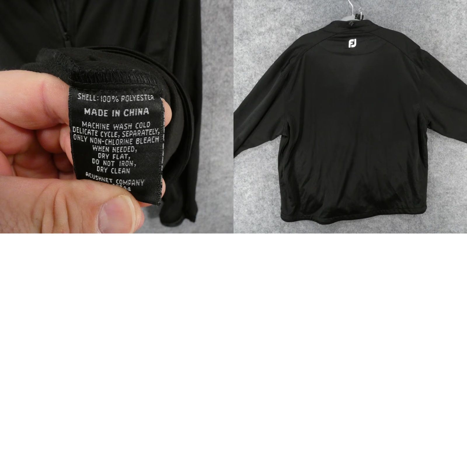 Footjoy FootJoy Jacket Mens Extra Large Long Sleeve Black Lined Full Zip Golf Size US XL / EU 56 / 4 - 9 Thumbnail