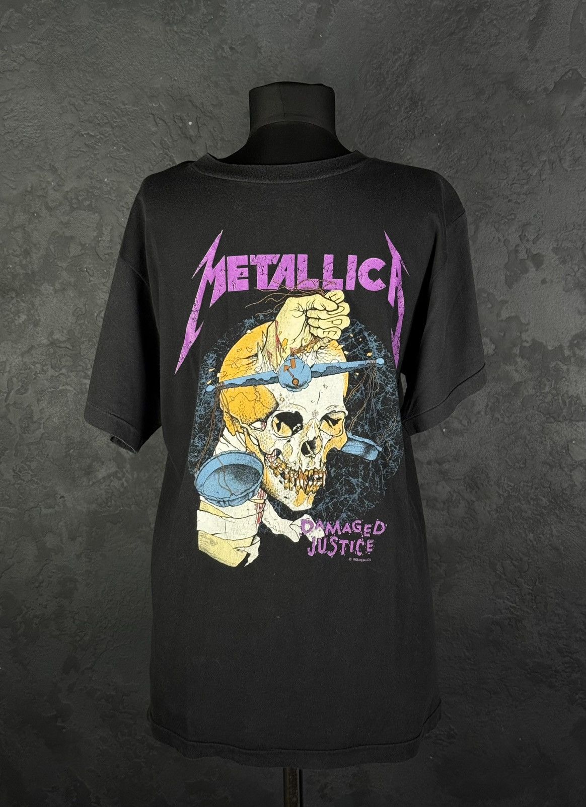 Band Tees 1988 Metallica Damaged Justice T-Shirt Vintage Big Logo Size US L / EU 52-54 / 3 - 2 Thumbnail