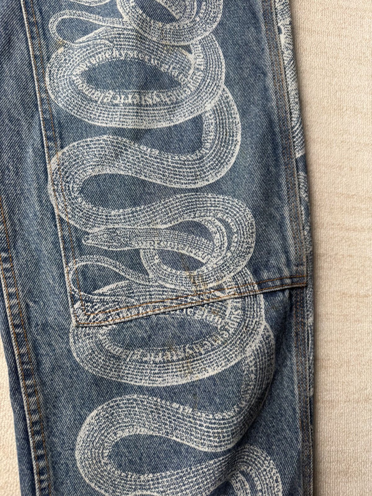Hysteric Glamour × Supreme Snake double knee denim 32 Size US 32 / EU 48 - 3 Thumbnail