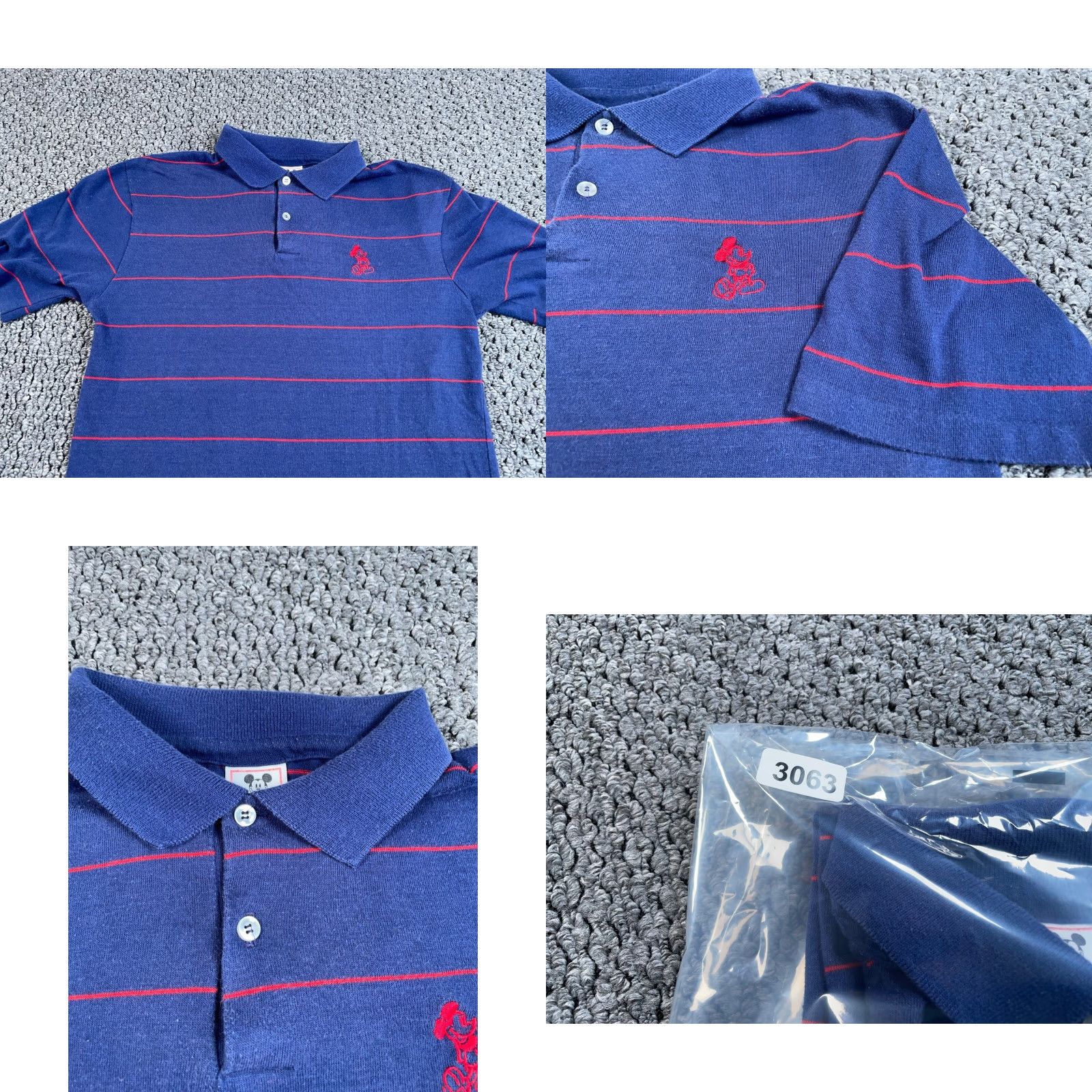 Disney VINTAGE Disney Polo Shirt Shirt Men S Blue Striped Mickey Mouse Embroidered 90s Preppy Retro Casual Short Sleeve Cotton Polyester Blend USA Made Size US S / EU 44-46 / 1 - 8 Thumbnail