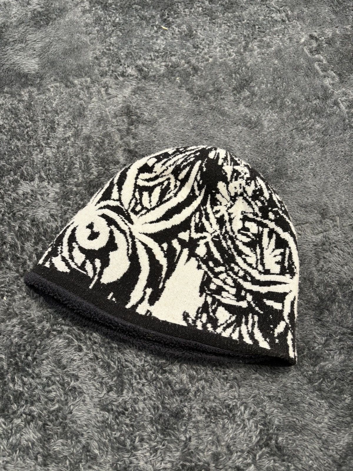 Japanese Brand Spyder Beanie GorpCore Y2K Fleece Hat Size ONE SIZE - 2 Thumbnail