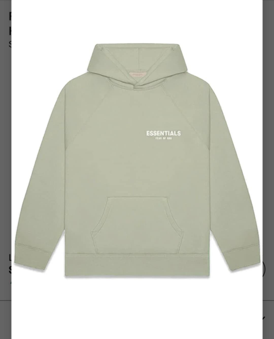 Fear of God sz L Fear of God Essentials Hoodie Seafoam Size US L / EU 52-54 / 3 - 1 Thumbnail