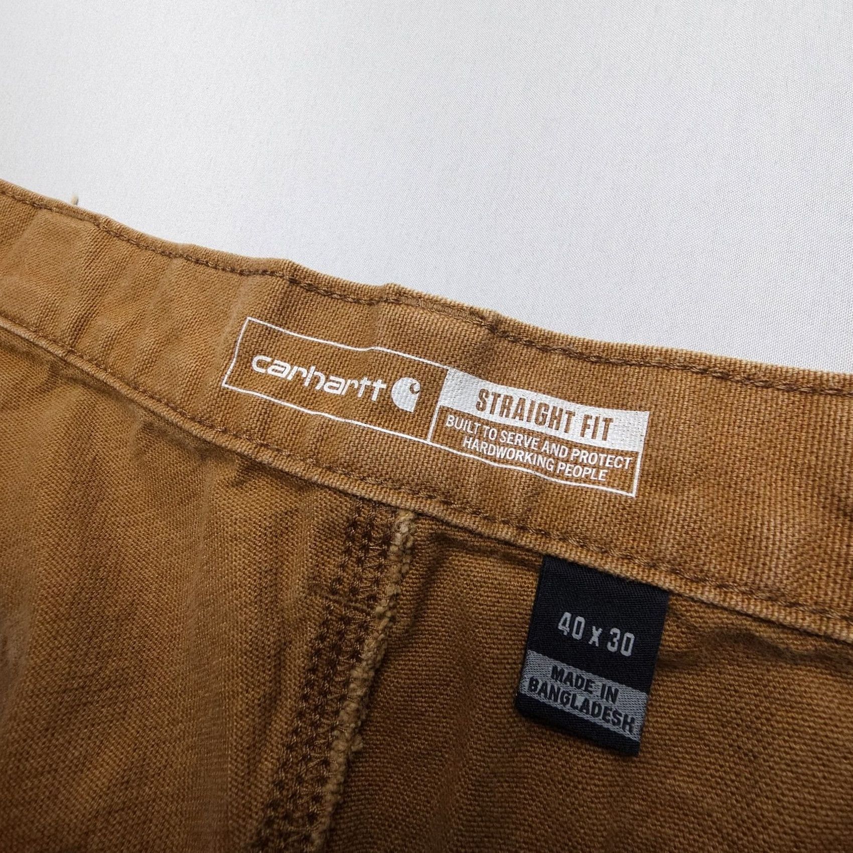 Carhartt Carhartt Mens Rugged Flex Carpenter Pants Straight Duck 40 x 26 Brown Canvas 5-Pocket Regular Inseam 26 Front Flat Front Shoes? Size US 40 / EU 56 - 3 Thumbnail