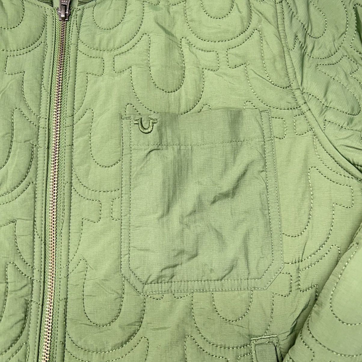 True Religion True Religion Jacket Green Light Bomber Stitch Repeat Logo Size US L / EU 52-54 / 3 - 4 Thumbnail