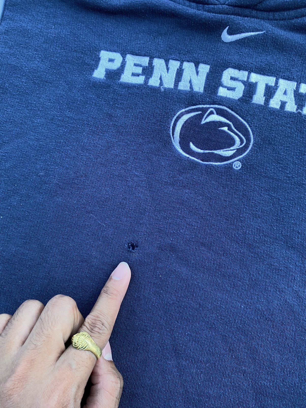 Nike × Vintage Vintage Nike Center Swoosh Hoodie PENN STATE Size US S / EU 44-46 / 1 - 13 Thumbnail