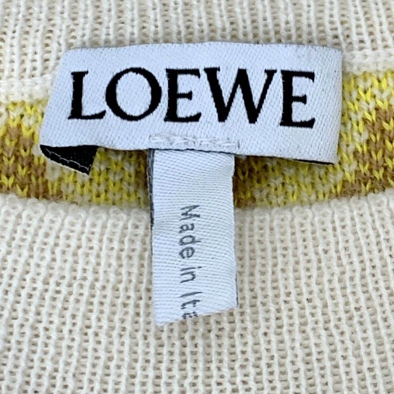 Loewe Loewe Yellow logo jacquard full print wool round neck long Size XS / US 0-2 / IT 36-38 - 6 Thumbnail