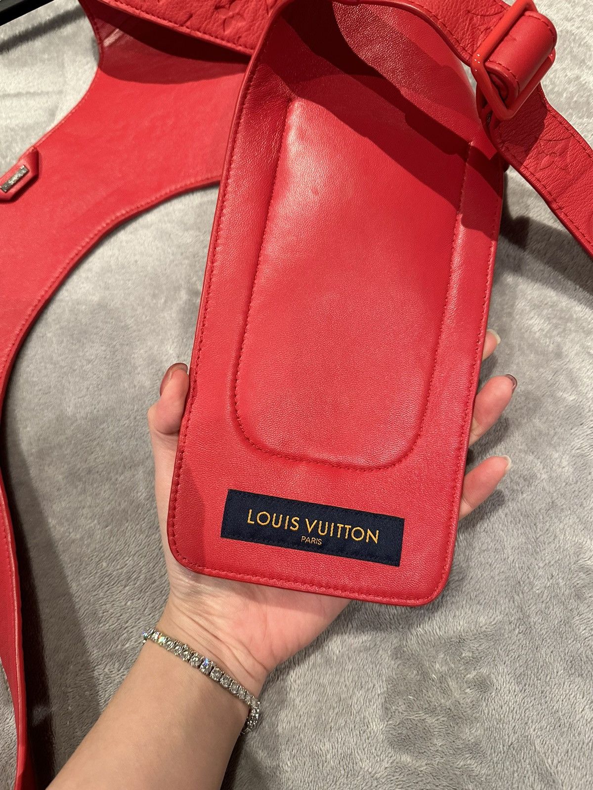 Louis Vuitton × Virgil Abloh Louis Vuitton Leather Red Vest Mid Layer Size US S / EU 44-46 / 1 - 2 Thumbnail