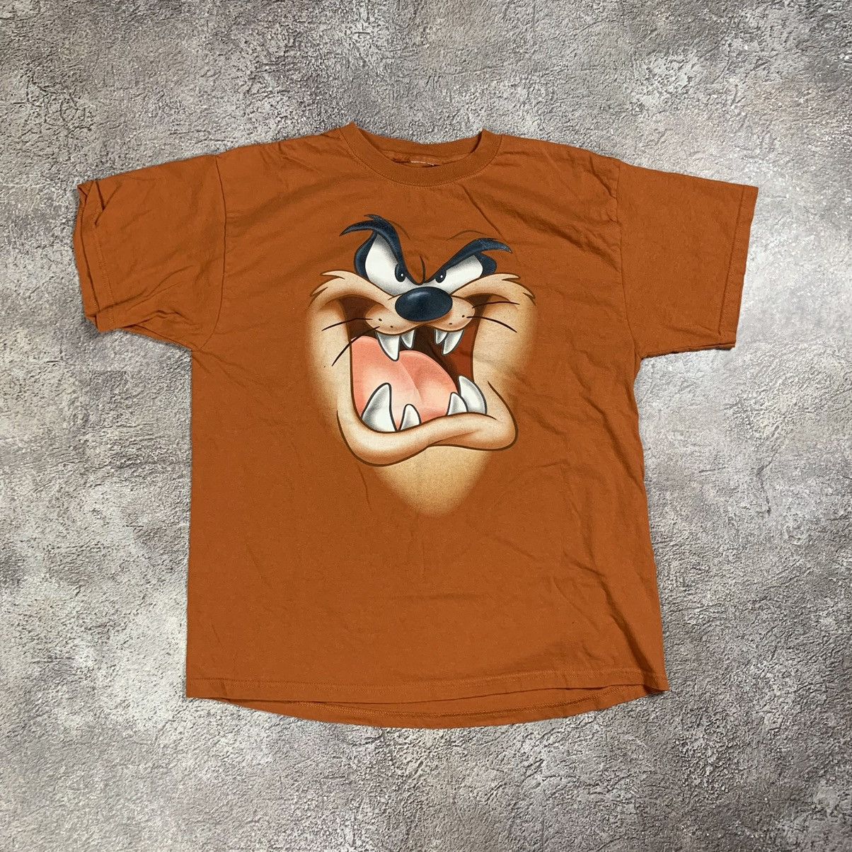 Band Tees VINTAGE Y2K TAZ TASMANIAN DEVIL FACE CREEPY WARNER BROS. Size US M / EU 48-50 / 2 - 1 Thumbnail
