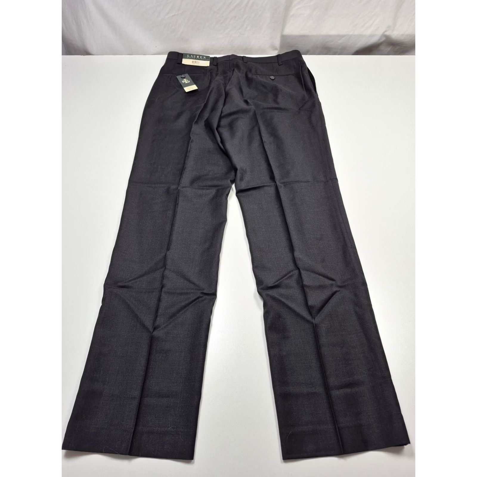 Ralph Lauren VTG Lauren Ralph Lauren Dress Pants Mens 36x34 Charcoal Gray Wool Flat Front NWT Size US 36 / EU 52 - 6 Thumbnail