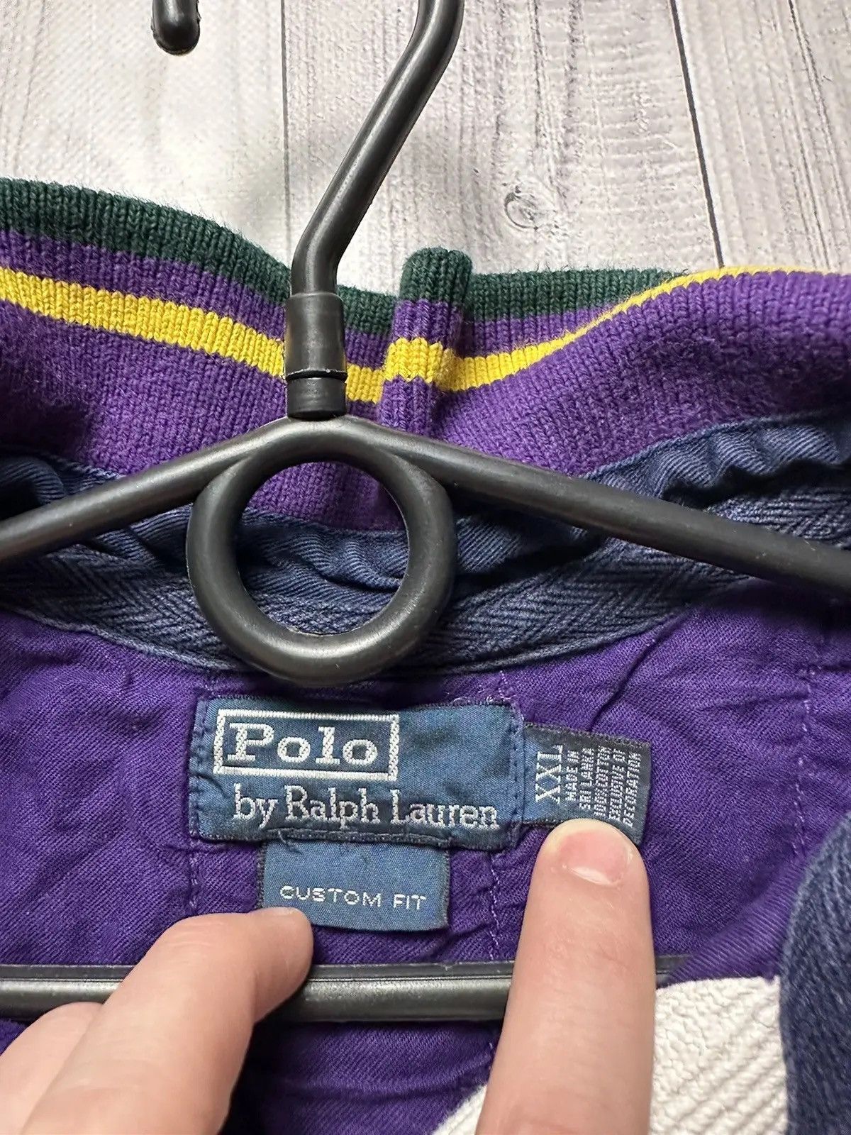 Vintage Vintage polo Ralph Lauren size XXL logo rare purple yellow Size US XXL / EU 58 / 5 - 6 Thumbnail