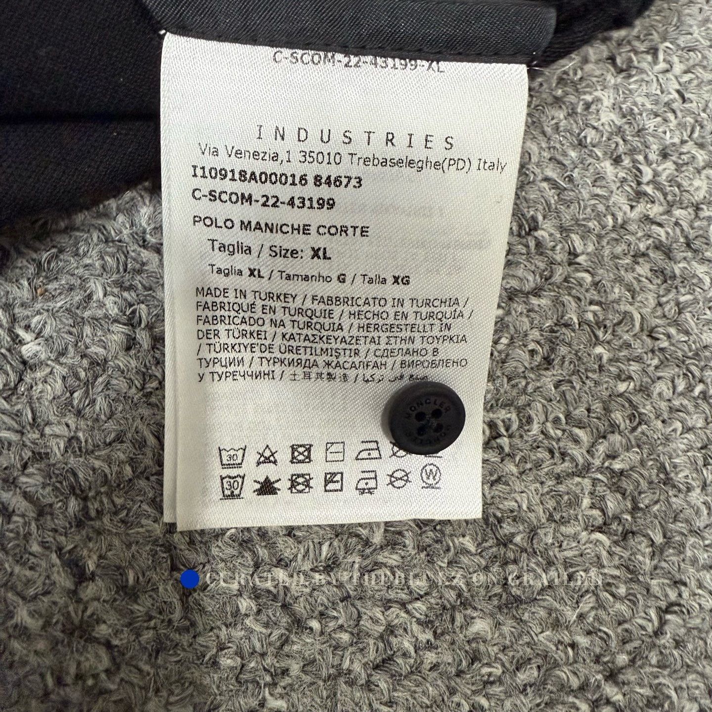 Moncler Moncler Black Chest Logo Polo Shirt Size US XL / EU 56 / 4 - 4 Thumbnail