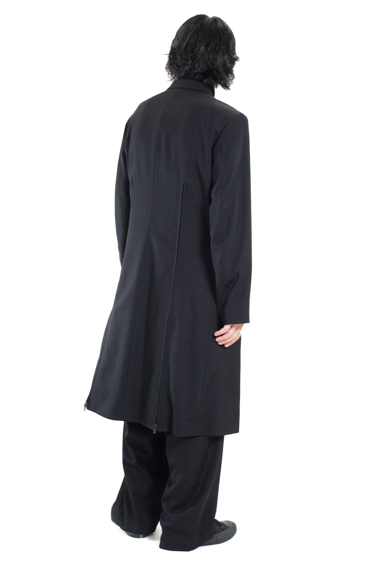 Yohji Yamamoto Yohji Yamamoto Pour Homme WOOL 3BUTTONS ZIP LONG COAT Jacket Size US S / EU 44-46 / 1 - 8 Thumbnail