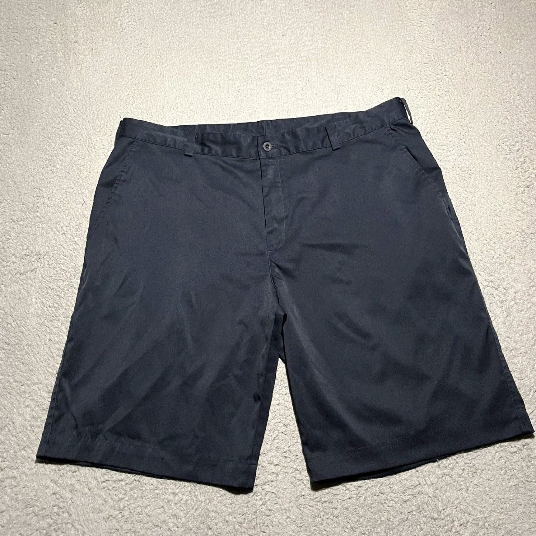 Nike Mens Blue Polyester Blend Flat Front Golf Shorts with Nike Logo Dri Fit Technology Size 38 Grailed