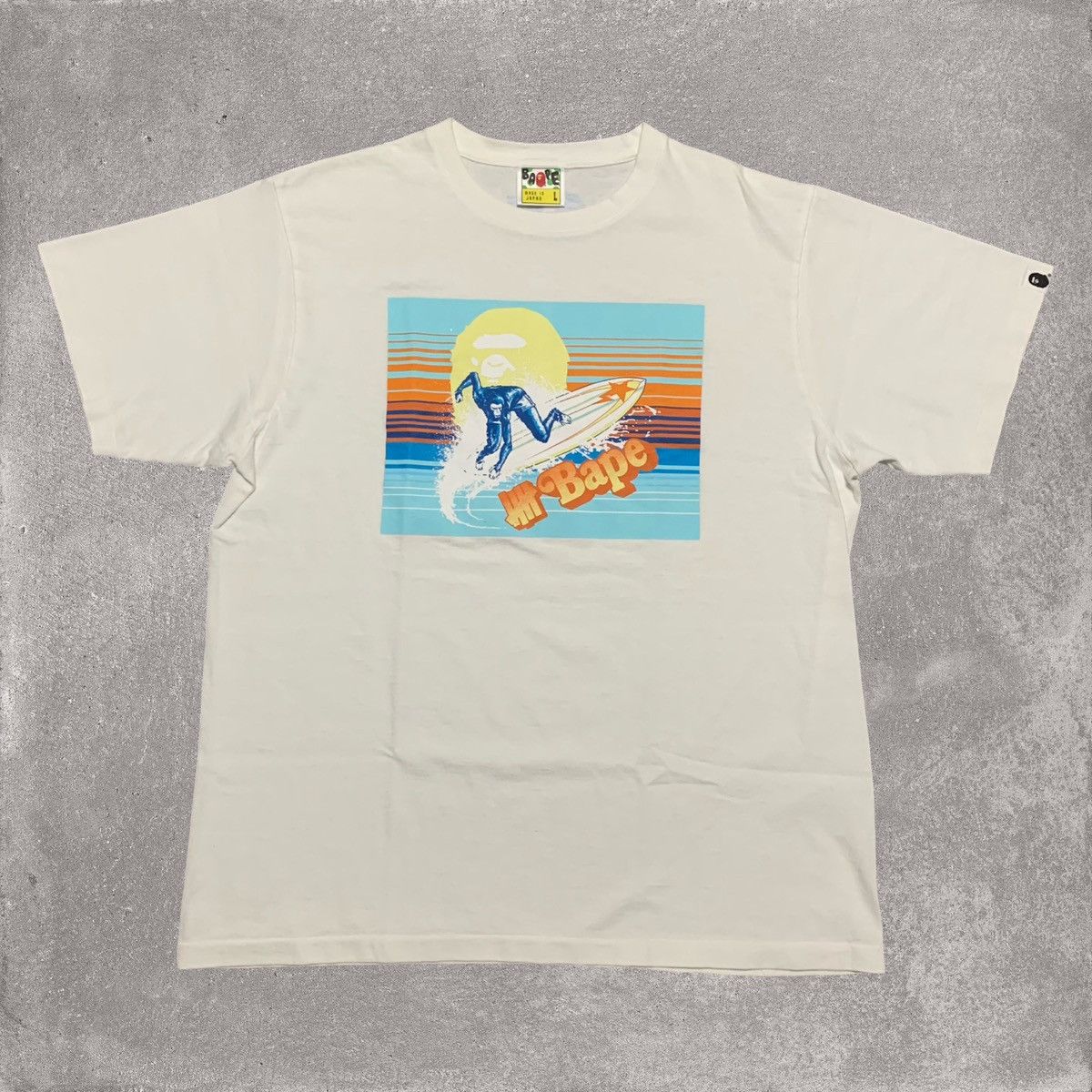 Bape Bape Large Undefeated Surfing Ape Head White A Bathing Tee Size US L / EU 52-54 / 3 - 1 Thumbnail