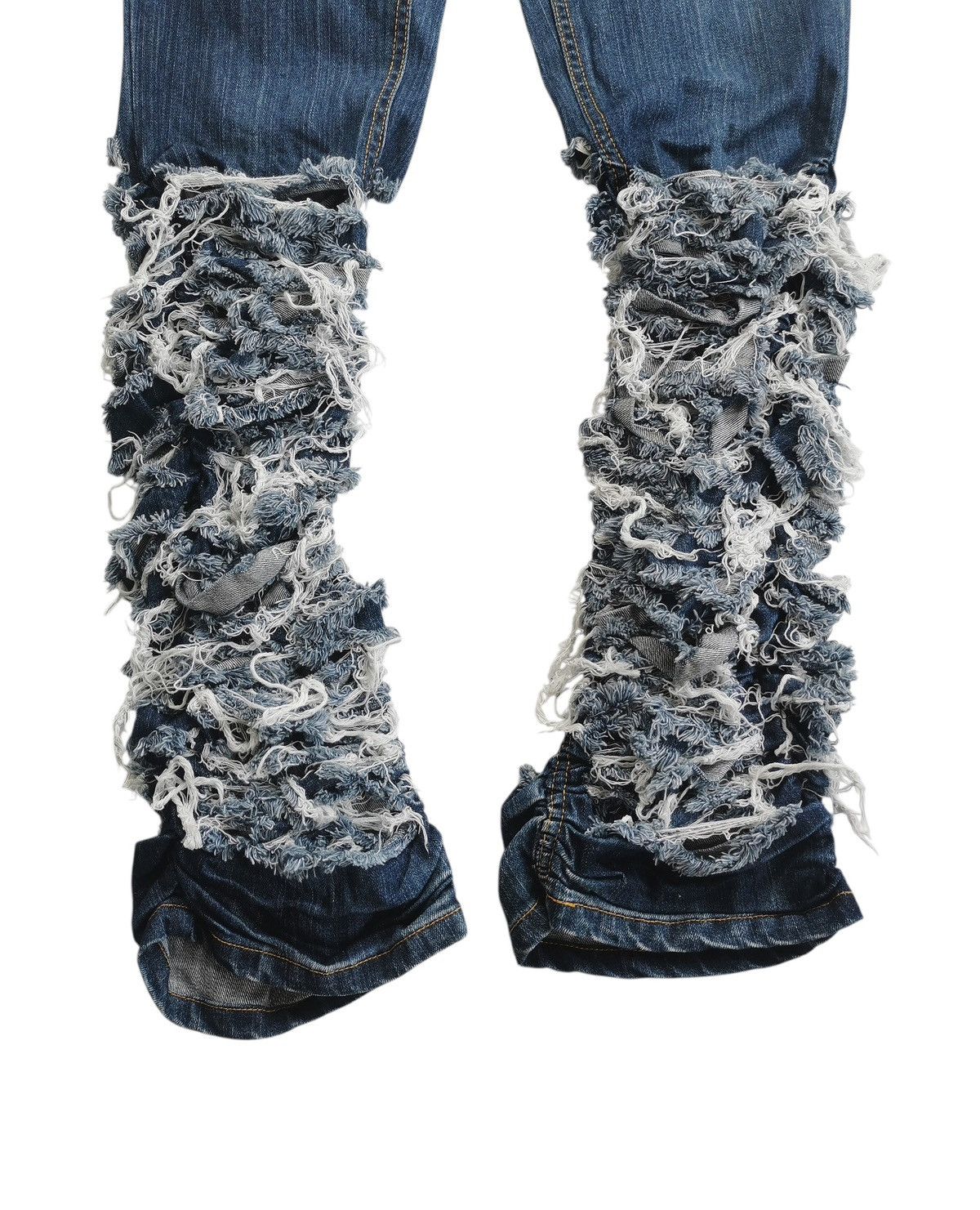 Ne-Net Né-net Frayed Damage Flared,Bootcut Punk Jeans Size 28" / US 6 / IT 42 - 3 Thumbnail