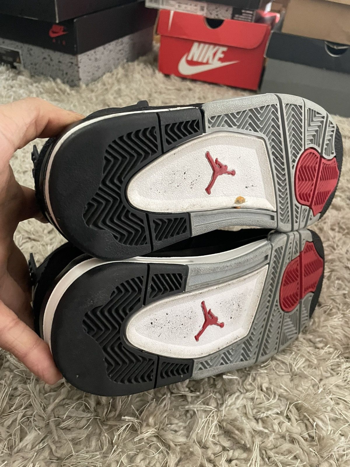 Jordan Brand Jordan 4 Black Canvas Size US 5 / EU 37 - 9 Thumbnail
