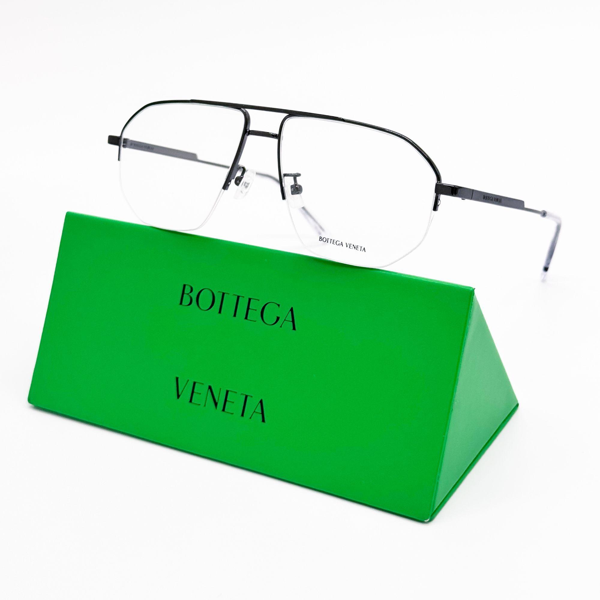 Bottega Veneta NEW BOTTEGA VENETA EYEGLASSES BV1109O 001 BLACK AVIATOR UNIS Size ONE SIZE - 1 Thumbnail