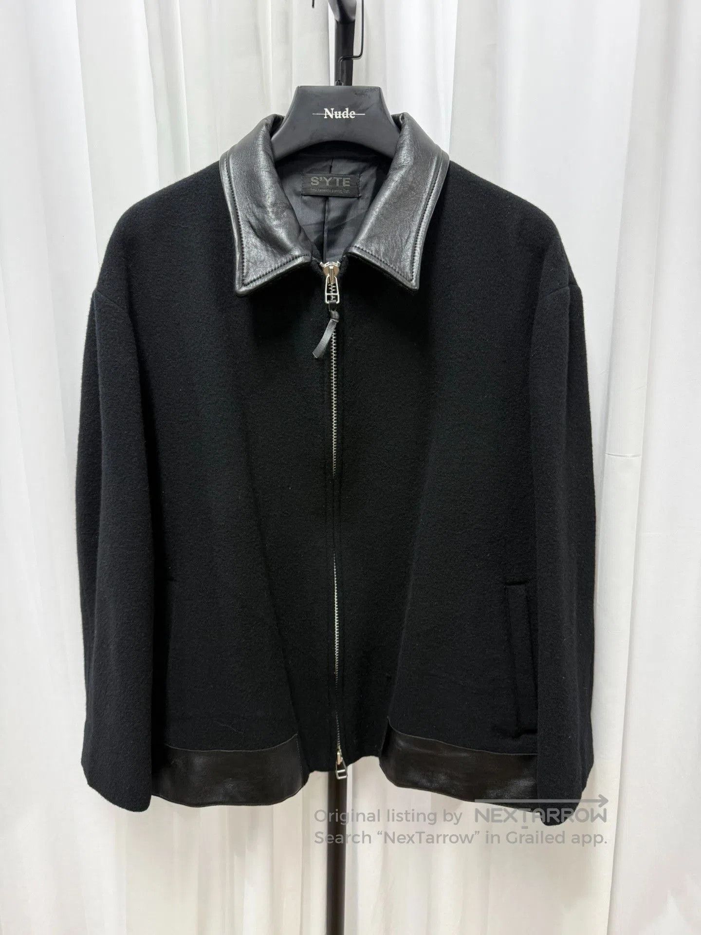 Yohji Yamamoto Yohji Yamamoto Syte Leather Patch Wool Jacket. Size US M / EU 48-50 / 2 - 1 Thumbnail