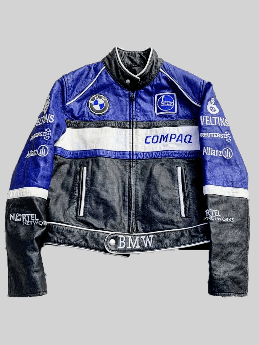 Bmw × Leather Jacket × Racing 🔥BMW🔥 COMPAQ Racing Leather Jacket ...