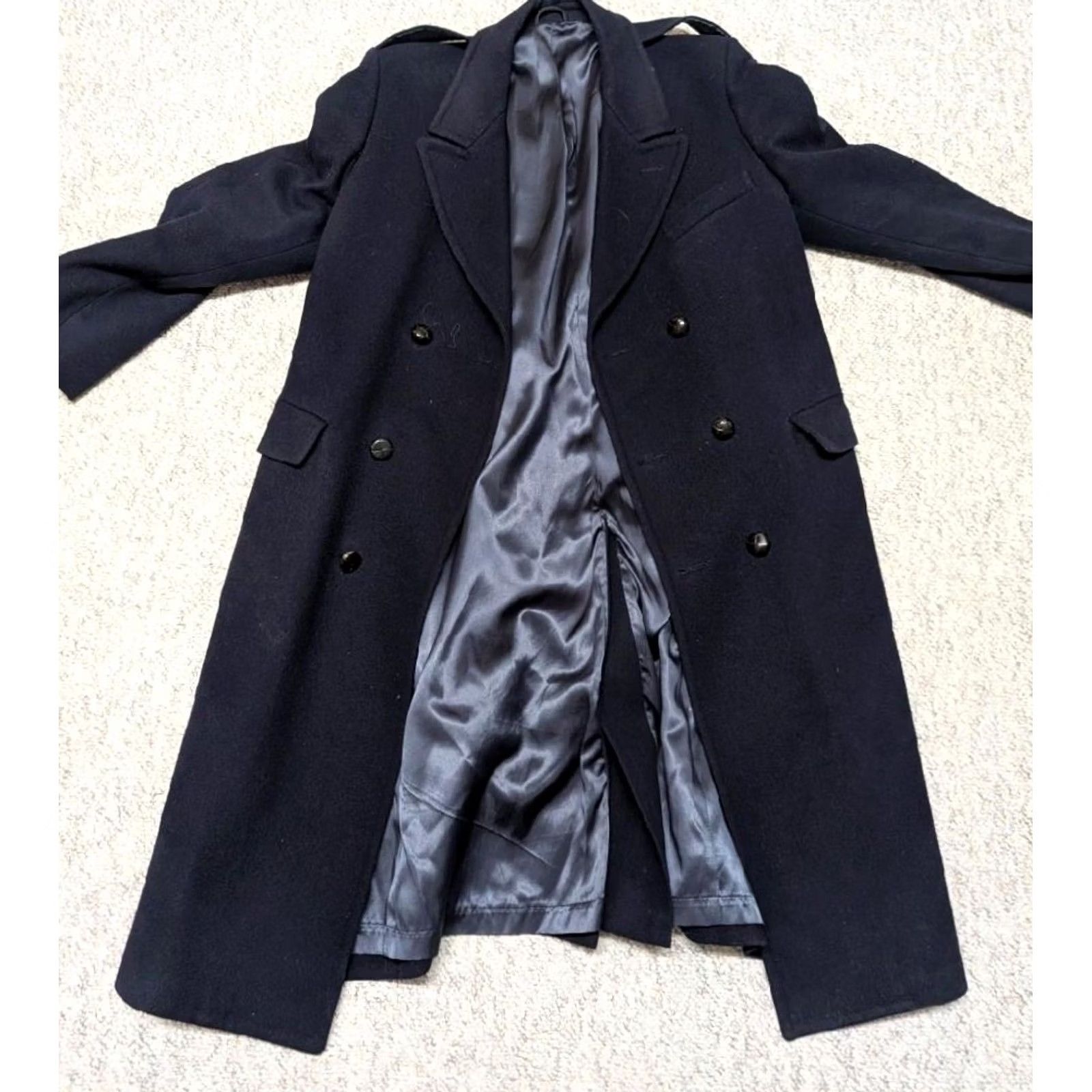 Doublet VINTAGE Stratojac OVERCOAT Navy Blue Wool Double Breasted Long Coat M Chest 40 Navy Mens Size US M / EU 48-50 / 2 - 5 Thumbnail