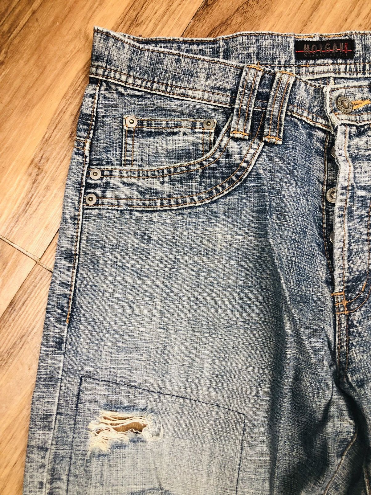 Morgan Homme Morgan Homme Distressed Jeans (33) Size US 30 / EU 46 - 5 Thumbnail