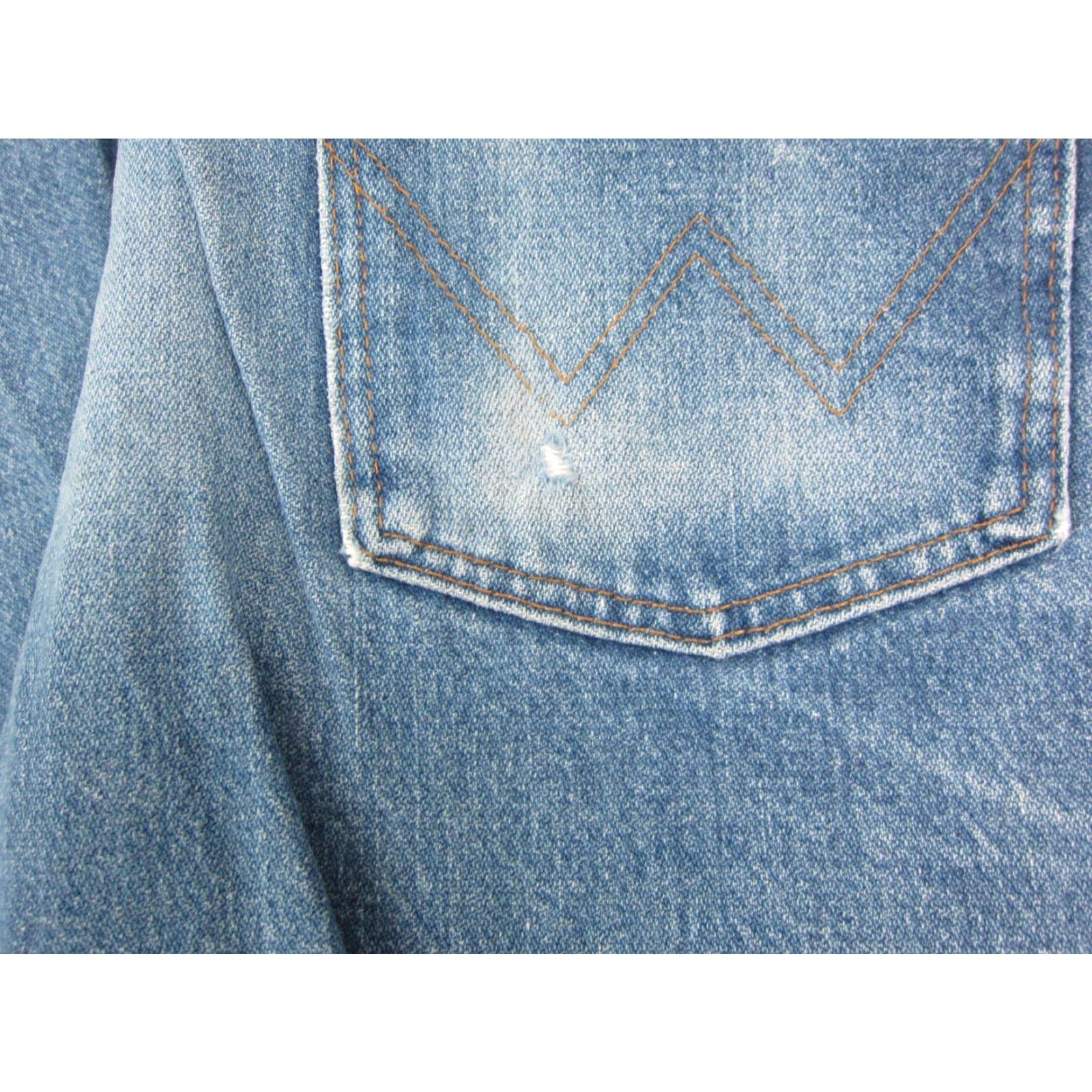 Wrangler VINTAGE Wrangler Jeans Men Regular Blue 30 x 31 Denim Straight 5-Pocket Retro Size US 30 / EU 46 - 4 Thumbnail