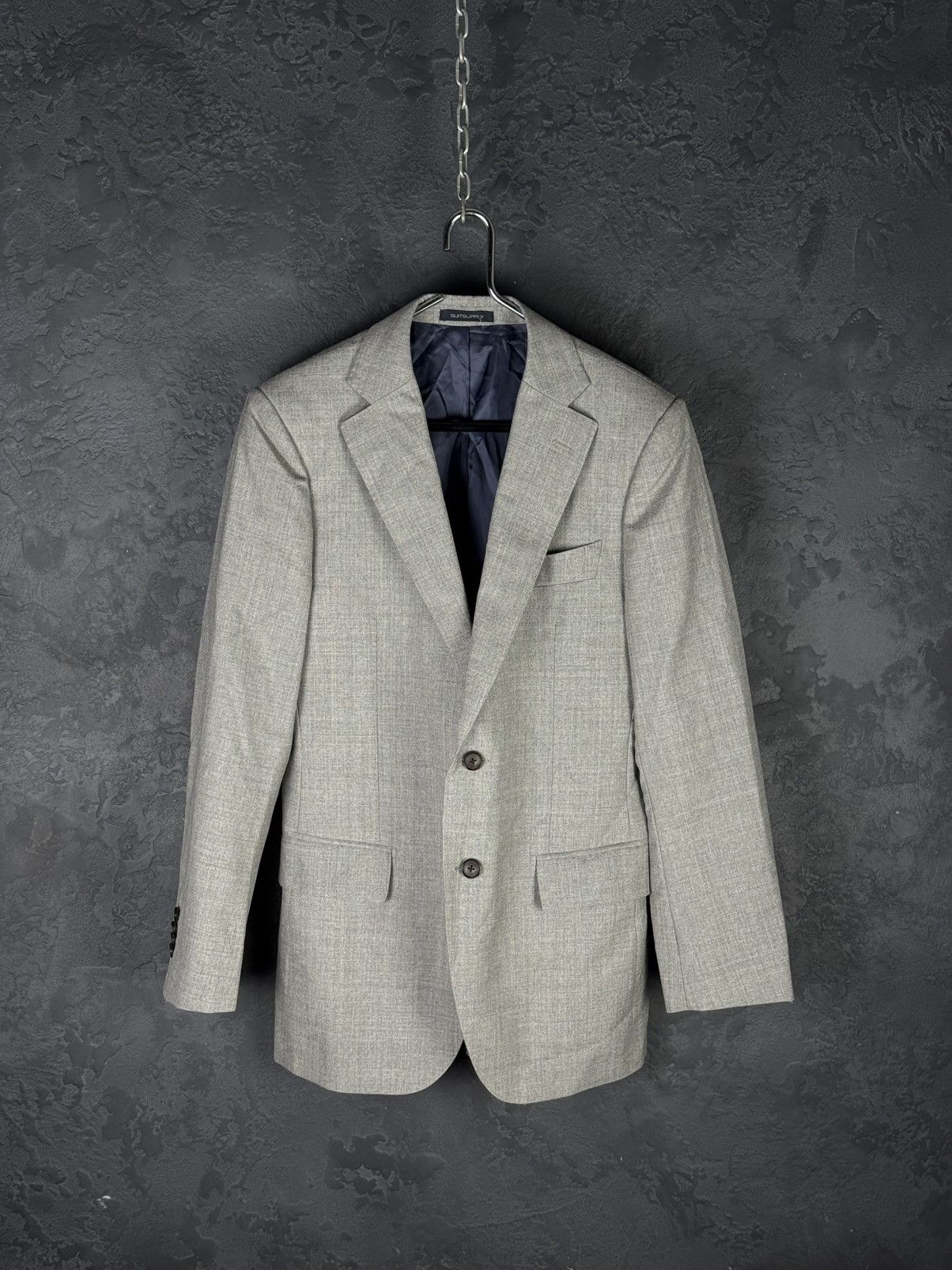 Suitsupply SUITSUPPLY Lazio Single Breasted FL Pure Wool Men’s Blazer Size 46R - 1 Thumbnail