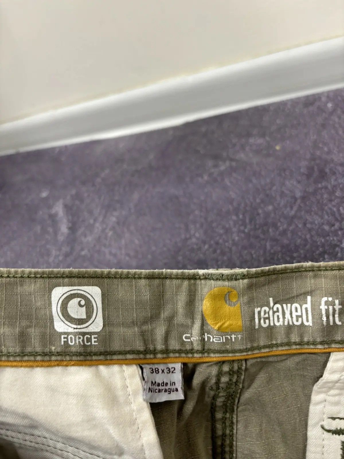 Carhartt × Vintage Vintage Carhartt American Aviation Khaki Baggy Cargo Pants Size US 38 / EU 54 - 15 Thumbnail