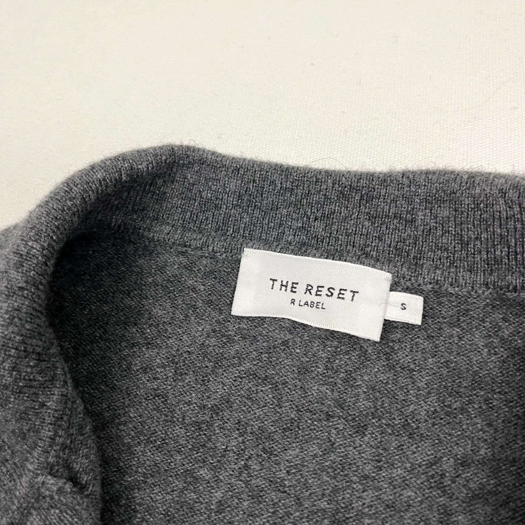 J.Crew Womens Sweater The Reset R Label Gray Ribbed Cashmere Wool Quiet Luxury Prep S Size L / US 10 / IT 46 - 2 Thumbnail