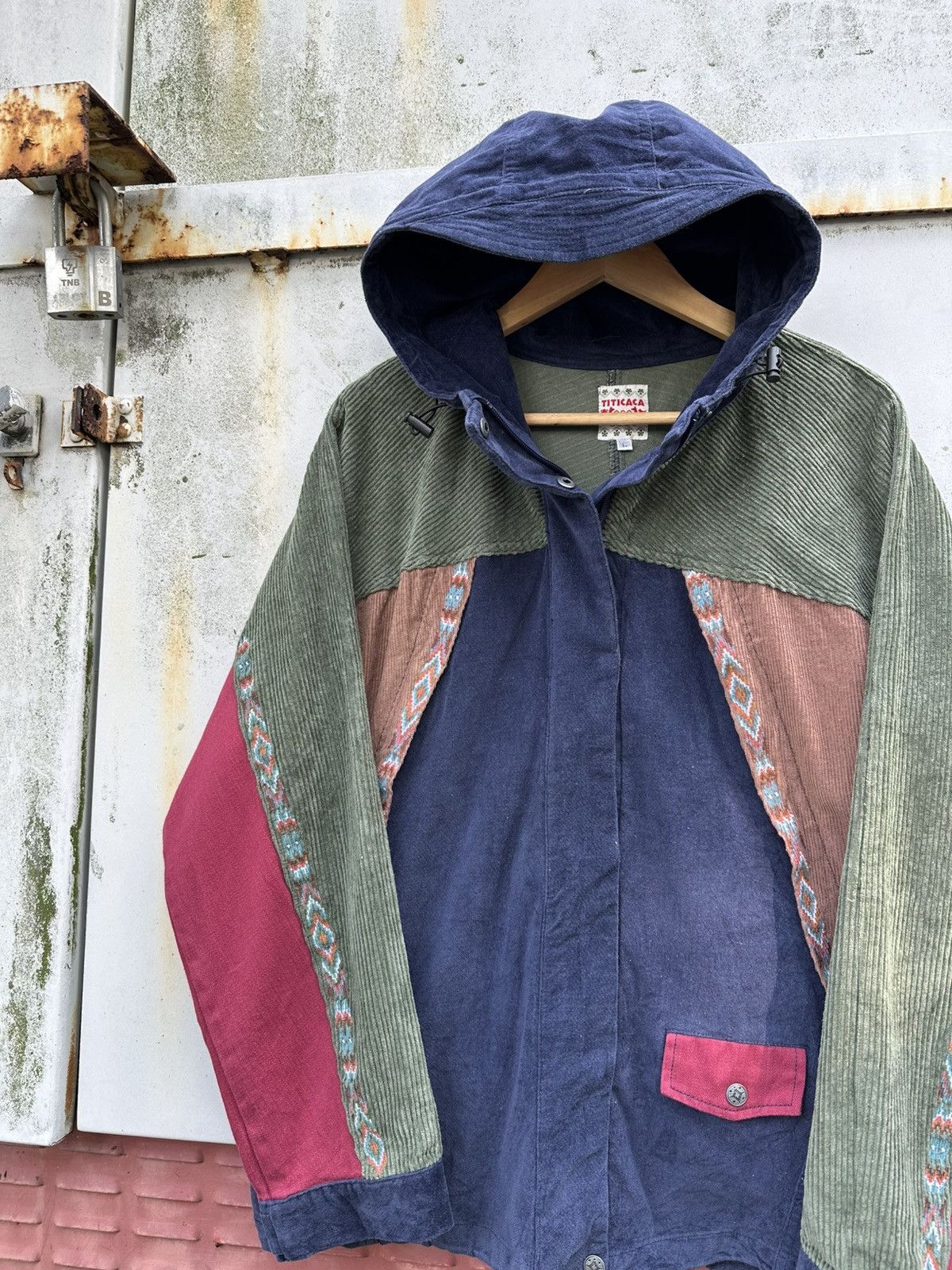 Japanese Brand 👹Titicaca Quilted Colorblock Corduroy Jacket Size US L / EU 52-54 / 3 - 10 Thumbnail