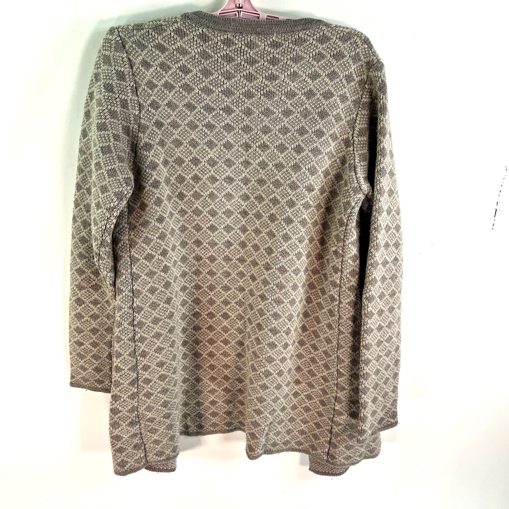 Vintage VINTAGE Cocogio Wool Blend Cardigan Sweater Size M Gray Geometric Pattern Made in Italy Womens Size M / US 6-8 / IT 42-44 - 7 Thumbnail