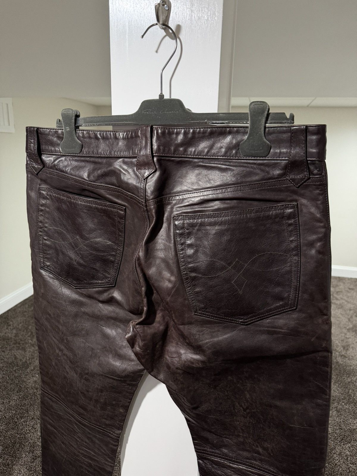 RRL Ralph Lauren Double RRL Ralph Lauren Western Brown Horse Leather Pants Size US 36 / EU 52 - 4 Thumbnail