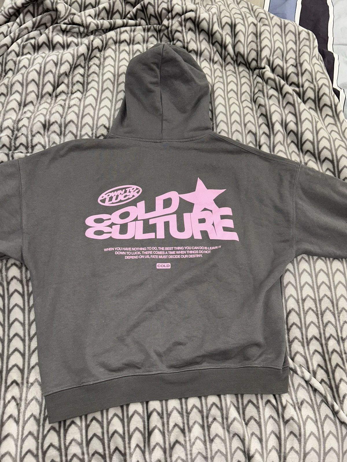 Designer × Vintage Cold Culture Down To Luck Hoodie Size US M / EU 48-50 / 2 - 2 Thumbnail