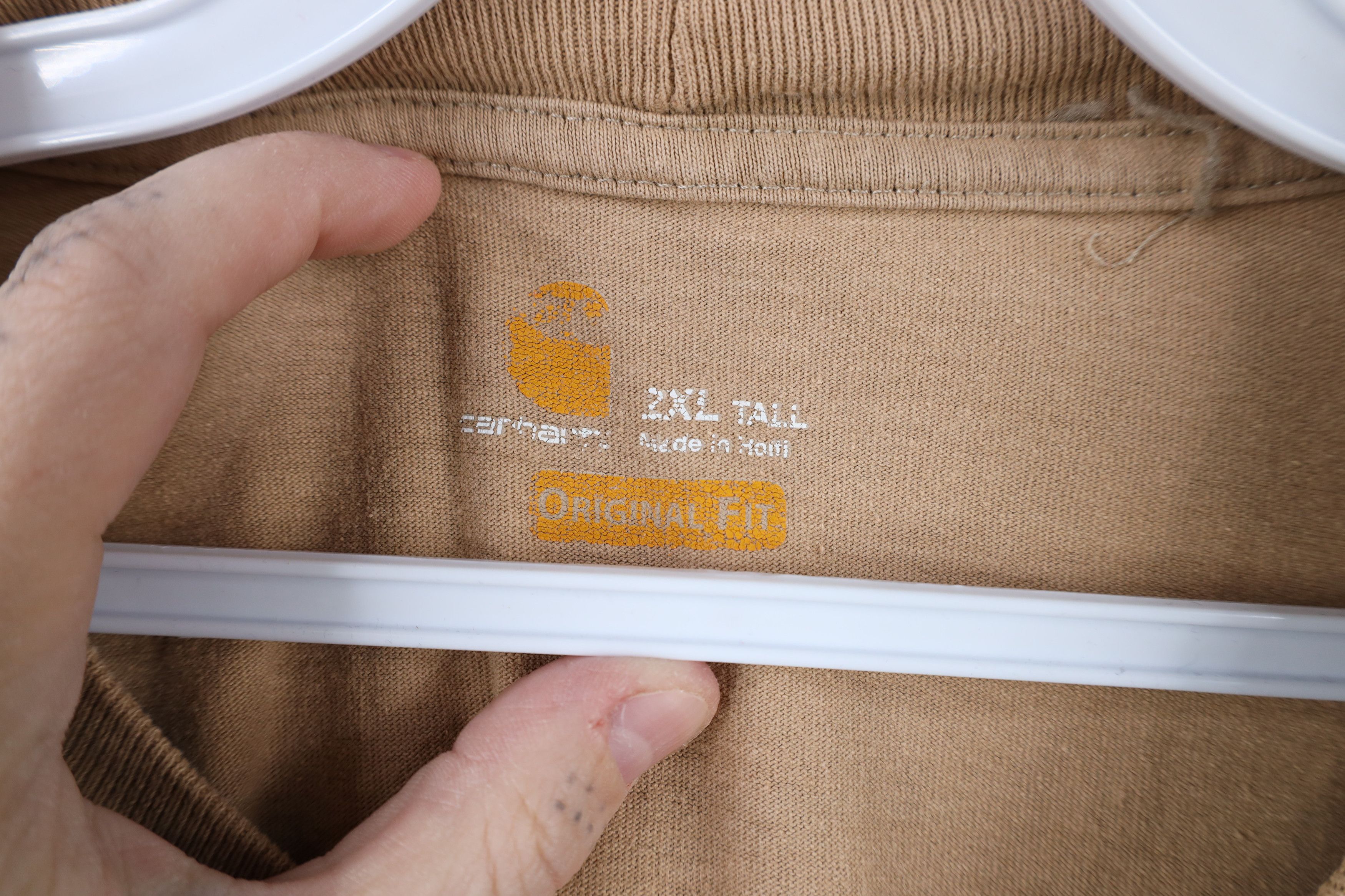 Carhartt × Vintage Vintage Y2K Carhartt Spell Heavy Cotton Pocket T-Shirt Khaki Size US XXL / EU 58 / 5 - 10 Thumbnail