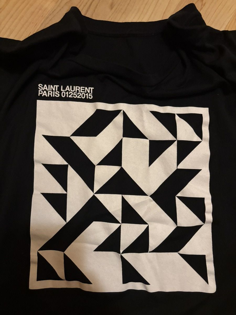 Saint Laurent Paris Saint Laurent Geometric tee Size US M / EU 48-50 / 2 - 2 Thumbnail