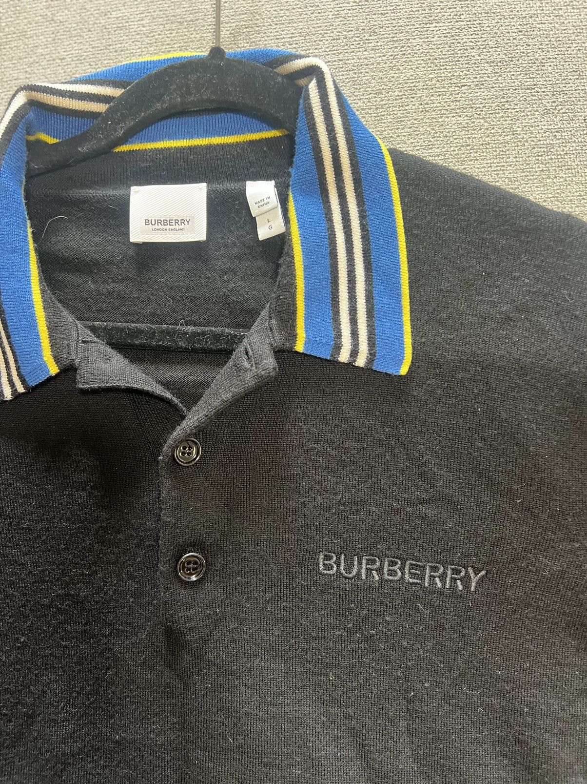 Burberry Burberry Navy Polo size Large Size US L / EU 52-54 / 3 - 2 Thumbnail