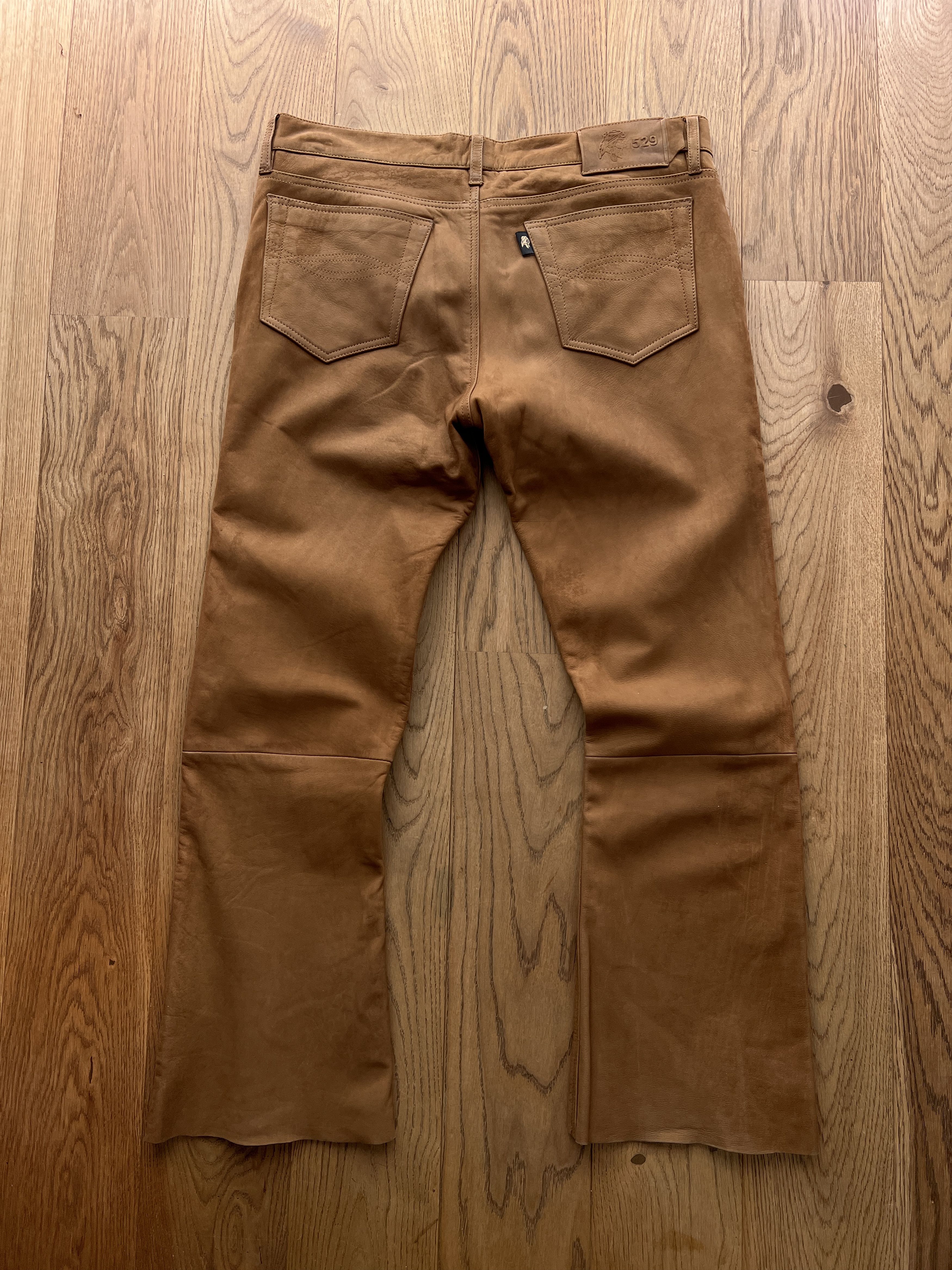 If Six Was Nine Vintage cowboy leather boot cut pants flared y2k opium rare Size US 33 - 5 Thumbnail