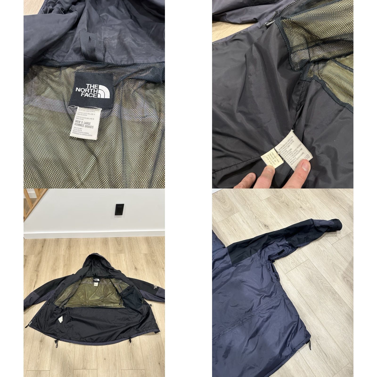 The North Face VINTAGE The North Face Gore-Tex Blue Hooded Full Zip Logo Shell Jacket Large Mens Size US L / EU 52-54 / 3 - 8 Thumbnail