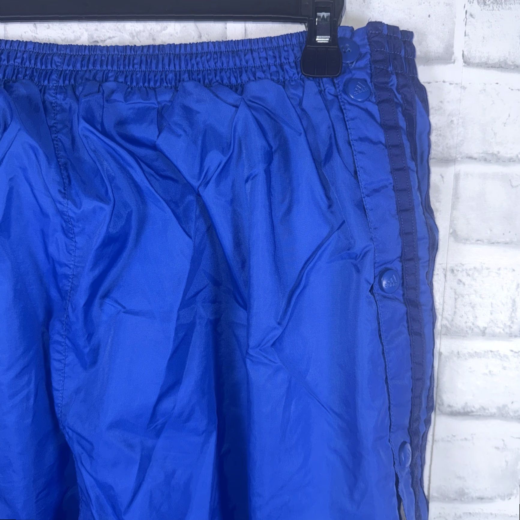 Adidas VINTAGE Adidas Blue SIDE SNAP Nylon Pants LINED Mens XL Size US 36 / EU 52 - 3 Thumbnail