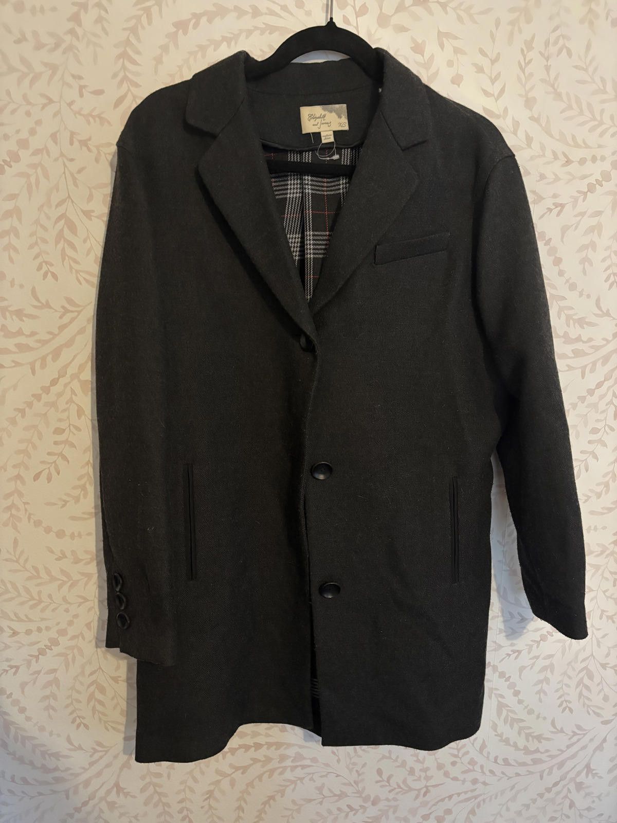 Elizabeth and James Elizabeth and James Wool Dark Gray Pea Coat Size XS Size XS / US 0-2 / IT 36-38 - 2 Thumbnail