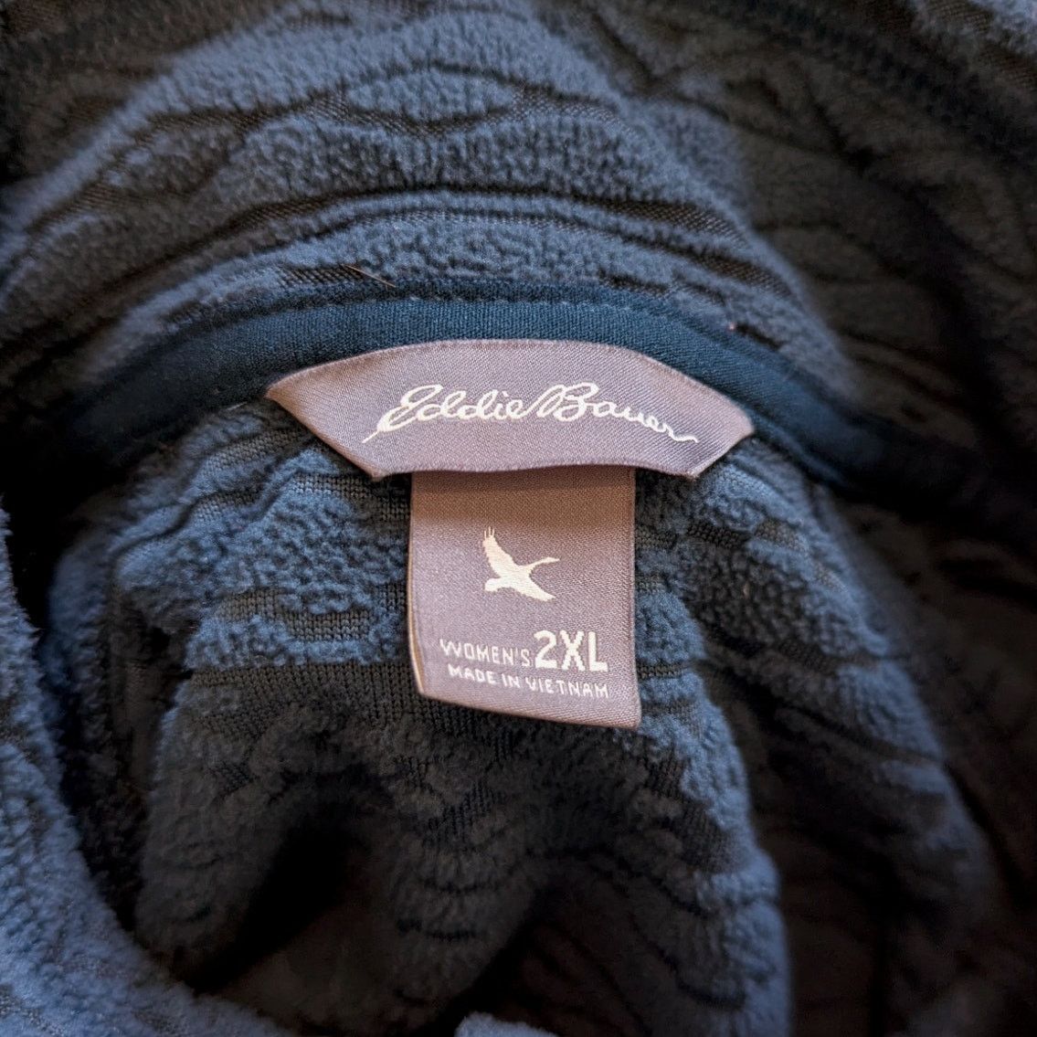 Eddie Bauer Eddie Bauer Women's Geometric Blue Quest Fleece Pullover 2XL Size XL / US 12-14 / IT 48-50 - 7 Thumbnail