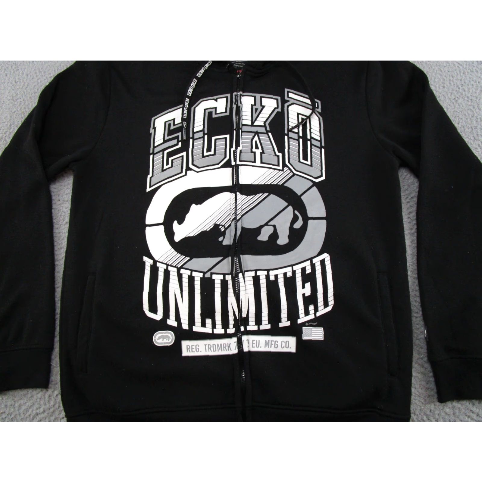 Ecko Unltd. VINTAGE Ecko Unltd. Hooded Full Zip Hoodie Men’s L Black Grunge 90s Skater Size US L / EU 52-54 / 3 - 2 Thumbnail