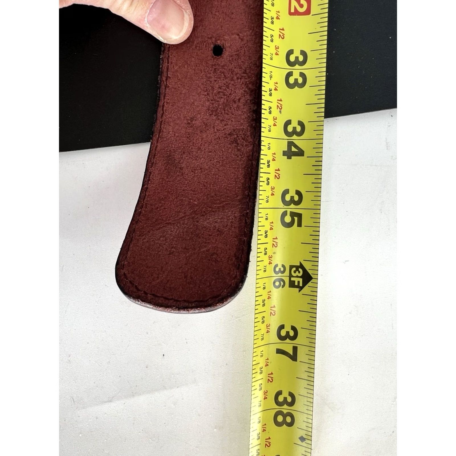 Vintage VINTAGE Doppia Vita Brown Leather Belt Gold Buckle Made In Italy Belt Women One Size Brown Western Buckle Adjustable Textured Size ONE SIZE - 5 Thumbnail